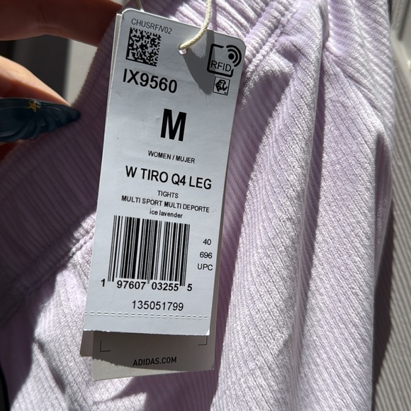 Adidas Women's Tiro Ribbed Velour Flared Leggings NWT size M - Picture 7 of 7